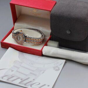 New Condition Ladies Cartier 18kt Gold/Stainless Steel Watch